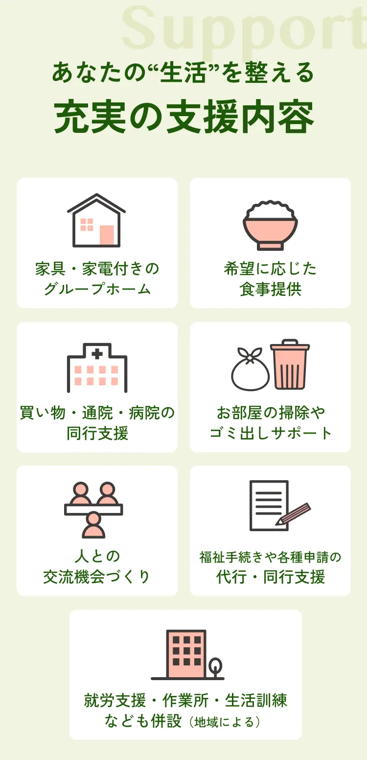 充実の支援内容